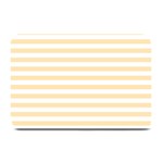 Horizontal Stripes - White and Peach Orange Plate Mat