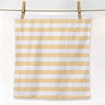 Horizontal Stripes - White and Peach Orange Face Towel