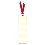 Horizontal Stripes - White and Peach Orange Small Book Mark