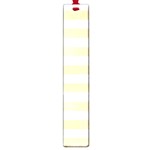 Horizontal Stripes - White and Peach Orange Large Book Mark