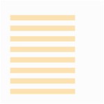 Horizontal Stripes - White and Peach Orange Small Garden Flag (Two Sides)