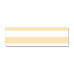 Horizontal Stripes - White and Peach Orange Sticker (Bumper)