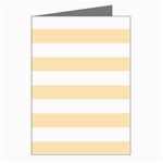 Horizontal Stripes - White and Peach Orange Greeting Cards (Pkg of 8)