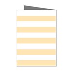 Horizontal Stripes - White and Peach Orange Mini Greeting Cards (Pkg of 8)