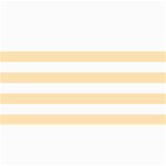 Horizontal Stripes - White and Peach Orange 4  x 8  Photo Cards