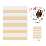 Horizontal Stripes - White and Peach Orange Playing Cards Single Design