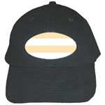 Horizontal Stripes - White and Peach Orange Black Cap