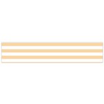 Horizontal Stripes - White and Sunset Orange Flano Scarf (Small)