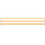 Horizontal Stripes - White and Sunset Orange Flano Scarf (Large)