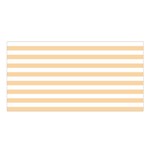 Horizontal Stripes - White and Sunset Orange Satin Shawl