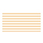 Horizontal Stripes - White and Sunset Orange Satin Wrap