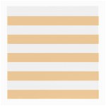 Horizontal Stripes - White and Sunset Orange Medium Glasses Cloth (2 Sides)