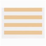 Horizontal Stripes - White and Sunset Orange Large Glasses Cloth
