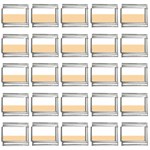 Horizontal Stripes - White and Sunset Orange 9mm Italian Charm (25 pack)