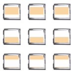 Horizontal Stripes - White and Sunset Orange Mega Link Italian Charm (9 pack)