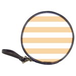 Horizontal Stripes - White and Sunset Orange Classic 20-CD Wallet