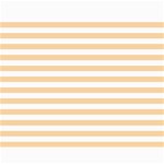 Horizontal Stripes - White and Sunset Orange Collage 11  x 14 