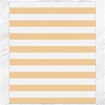 Horizontal Stripes - White and Sunset Orange Canvas 8  x 10 