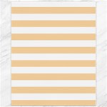 Horizontal Stripes - White and Sunset Orange Canvas 11  x 14 