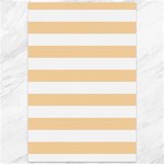 Horizontal Stripes - White and Sunset Orange Canvas 12  x 18 