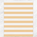 Horizontal Stripes - White and Sunset Orange Canvas 16  x 20 