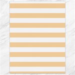 Horizontal Stripes - White and Sunset Orange Canvas 18  x 24 