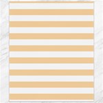 Horizontal Stripes - White and Sunset Orange Canvas 20  x 24 