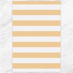 Horizontal Stripes - White and Sunset Orange Canvas 20  x 30 