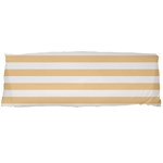 Horizontal Stripes - White and Sunset Orange Body Pillow Case Dakimakura (Two Sides)