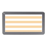 Horizontal Stripes - White and Sunset Orange Memory Card Reader (Mini)