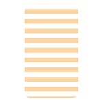 Horizontal Stripes - White and Sunset Orange Memory Card Reader (Rectangular)
