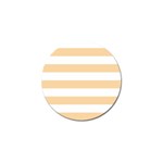 Horizontal Stripes - White and Sunset Orange Golf Ball Marker (4 pack)