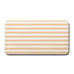 Horizontal Stripes - White and Sunset Orange Medium Bar Mat