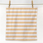 Horizontal Stripes - White and Sunset Orange Face Towel