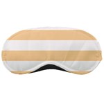 Horizontal Stripes - White and Sunset Orange Sleeping Mask