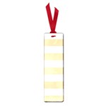 Horizontal Stripes - White and Sunset Orange Small Book Mark
