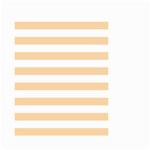 Horizontal Stripes - White and Sunset Orange Small Garden Flag (Two Sides)