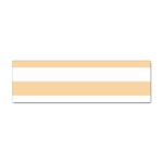 Horizontal Stripes - White and Sunset Orange Sticker (Bumper)