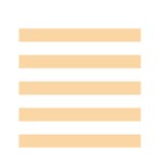 Horizontal Stripes - White and Sunset Orange Greeting Card 4.5  x 6 