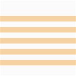 Horizontal Stripes - White and Sunset Orange 5  x 7  Photo Cards