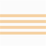 Horizontal Stripes - White and Sunset Orange 4  x 8  Photo Cards