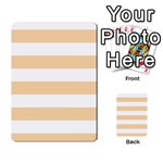 Horizontal Stripes - White and Sunset Orange Multi-purpose Cards (Rectangle)