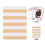 Horizontal Stripes - White and Sunset Orange Playing Cards Single Design