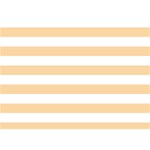 Horizontal Stripes - White and Sunset Orange Birthday Cake 3D Greeting Card (7x5)