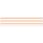 Horizontal Stripes - White and Apricot Orange Flano Scarf (Small)