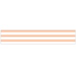 Horizontal Stripes - White and Apricot Orange Flano Scarf (Large)