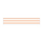 Horizontal Stripes - White and Apricot Orange Flano Scarf (Mini)