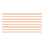 Horizontal Stripes - White and Apricot Orange Satin Wrap