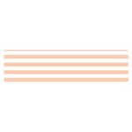 Horizontal Stripes - White and Apricot Orange Satin Scarf (Oblong)