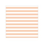 Horizontal Stripes - White and Apricot Orange Small Satin Scarf  (Square)